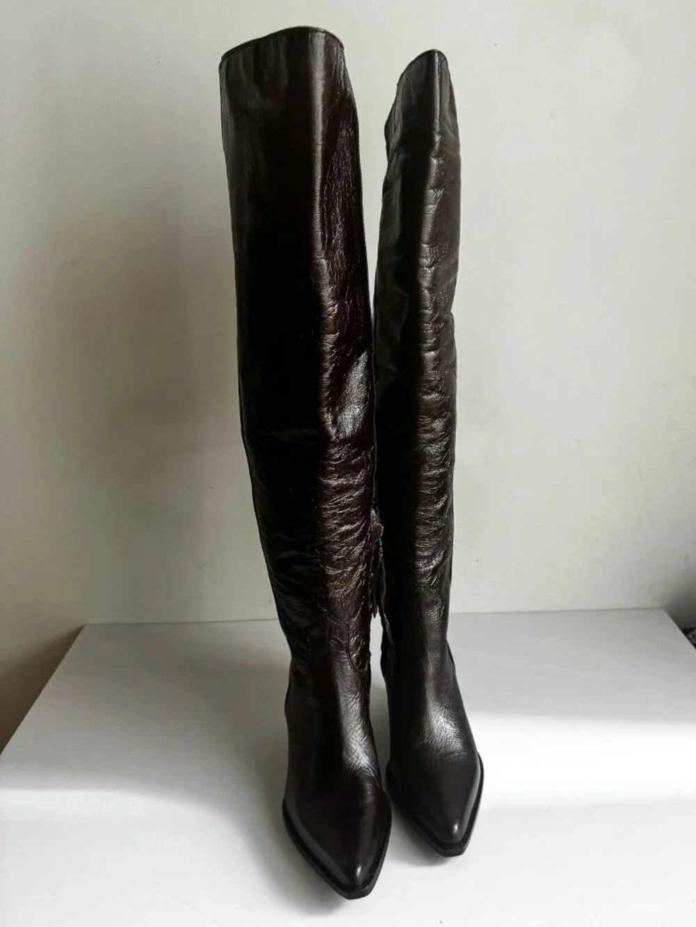 Anthropologie Sam Edelman Julee Boots Over the knee aArk Chocolate Brown 8